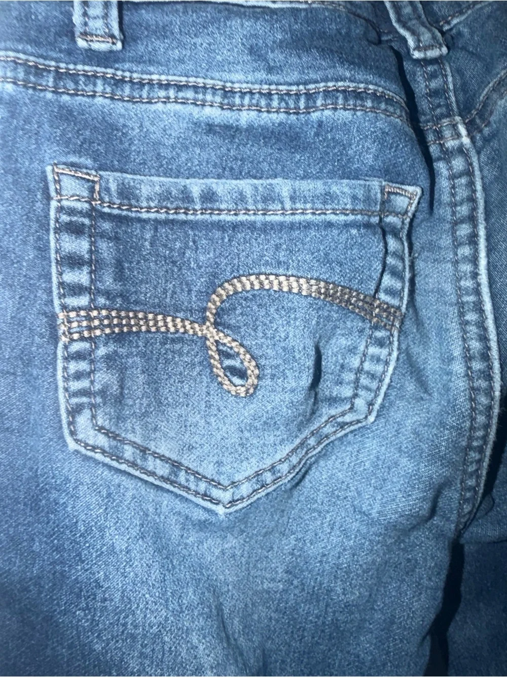 Justice Girls Size 12 Slim Blue Wash Skinny Jeans Jeggings